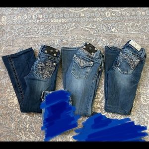 Miss Me Girls Jeans Boot Cut Lot Sz 8/10